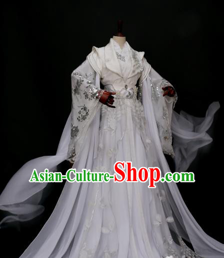 Traditional Chinese Princess Costume Ancient Imperial Concubine Embroidered Hanfu Dress for Women