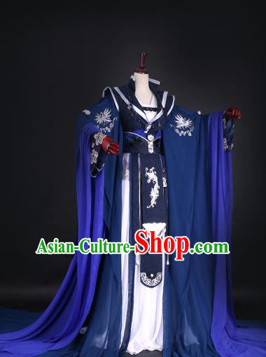 Chinese Ancient Queen Hanfu Dress Han Dynasty Imperial Empress Tailing Embroidered Costume for Women