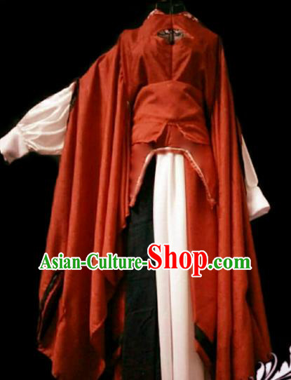 Chinese Ancient Cosplay Swordswoman Hanfu Dress Han Dynasty Heroine Costume for Women