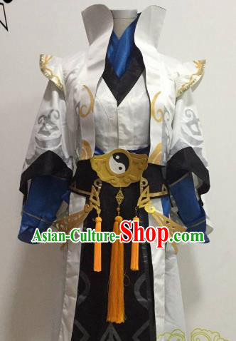 Chinese Ancient Knight-errant Embroidered Taoist Costume Swordsman Clothing for Men