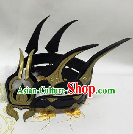 Chinese Traditional Handmade Swordsman Hair Accessories Ancient Knight Headwear for Men