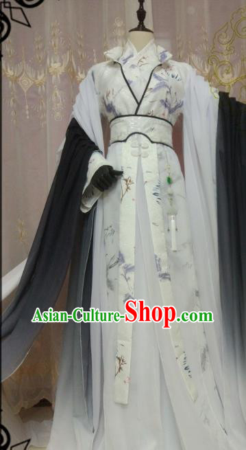 Chinese Ancient Nobility Childe Costume Cosplay Swordsman Royal Highness Clothing for Men