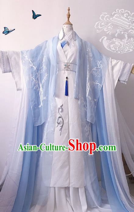 Chinese Ancient Nobility Childe Costume Cosplay Prince Swordsman Royal Highness Clothing for Men