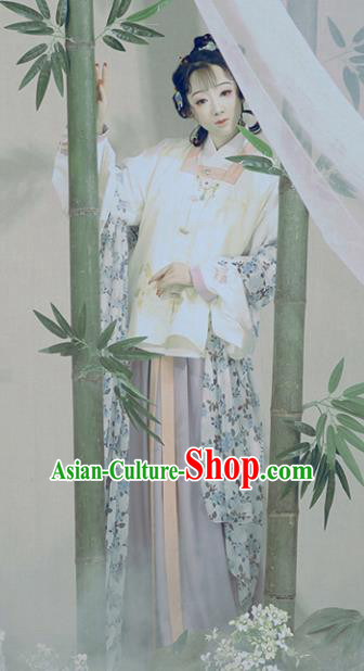 Chinese Ancient Nobility Lady Hanfu Dress Traditional Ming Dynasty Princess Embroidered Costume for Women