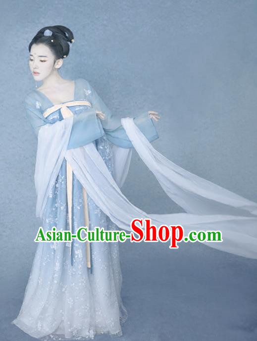 Chinese Traditional Tang Dynasty Palace Lady Hanfu Dress Ancient Princess Costume for Women