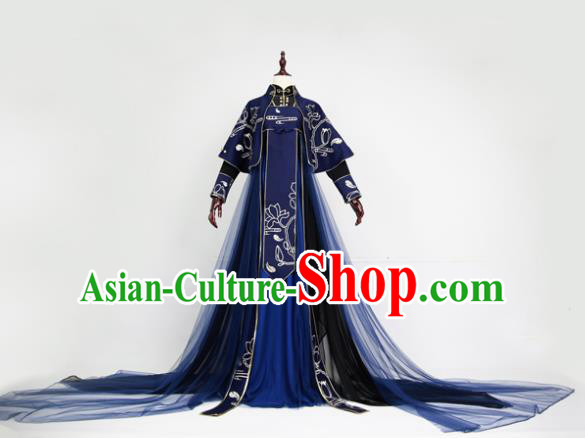 Chinese Ancient Cosplay Swordswoman Costume Tang Dynasty Palace Lady Embroidered Hanfu Dress for Women