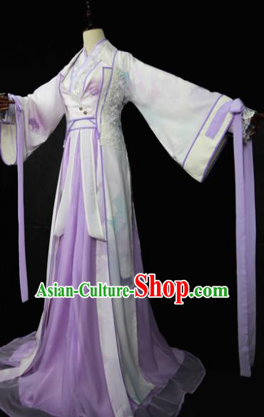 Chinese Ancient Cosplay Fairy Swordswoman Costume Han Dynasty Imperial Consort Embroidered Hanfu Dress for Women