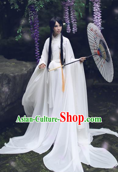 Chinese Ancient Cosplay Swordsman Costume Jin Dynasty Nobility Childe Hanfu Clothing for Men