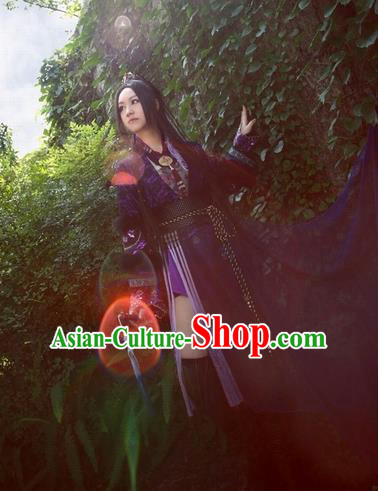 Chinese Ancient Cosplay Female Assassin Costumes Ming Dynasty Swordswoman Hanfu Dress for Women