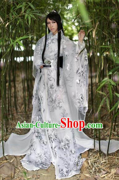 Chinese Ancient Cosplay Scholar Nobility Childe Costumes Jin Dynasty Swordsman Clothing for Men