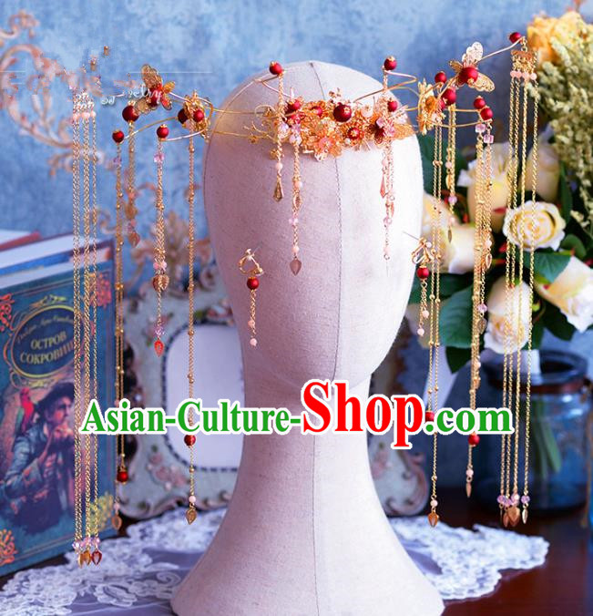 Chinese Ancient Handmade Hair Accessories Traditional Phoenix Coronet Hairpins for Women