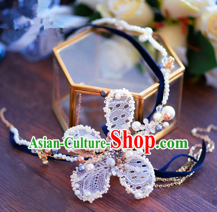 Top Grade Handmade Hair Accessories Bride Beads Hair Clasp Headwear for Women