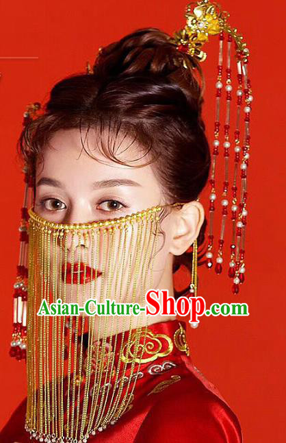 Chinese Ancient Handmade Xiuhe Suit Tassel Step Shake Traditional Hairpins Hair Accessories Complete Set for Women