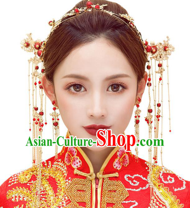 Chinese Ancient Handmade Hair Accessories Traditional Hairpins Complete Set for Women
