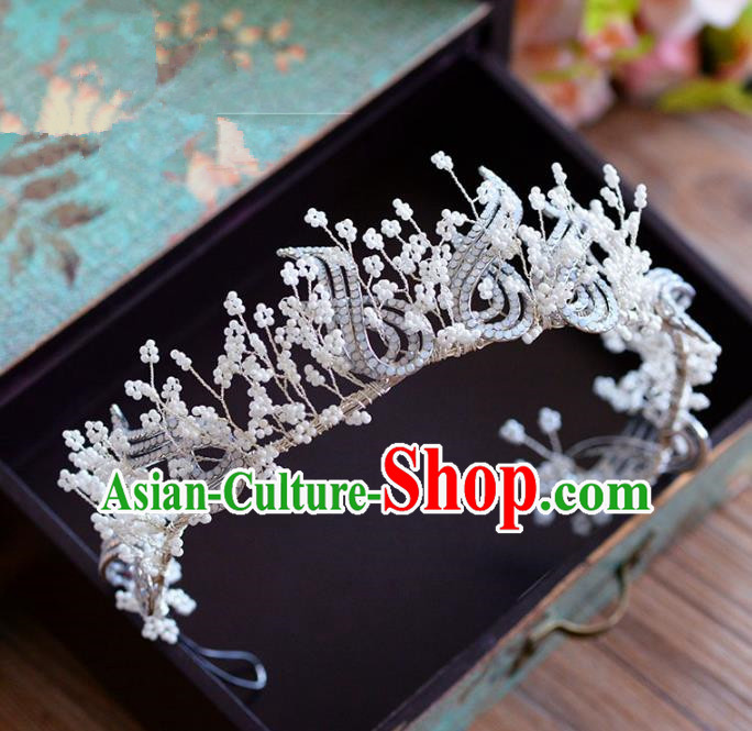 Top Grade Handmade Hair Accessories Baroque Bride Royal Crown Headwear for Women
