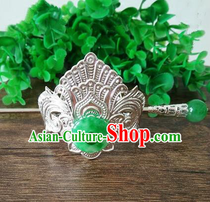 China Ancient Nobility Childe Handmade Hair Accessories Swordsman Jade Hairdo Crown Headwear for Men