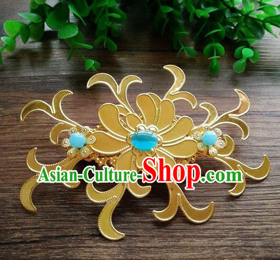 Ancient Chinese Handmade Golden Hair Stick Hair Accessories Classical Hairpins for Women