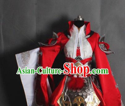 Chinese Traditional Ancient Swordswoman Embroidered Costume and Boots for Women