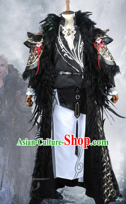 Chinese Ancient Cosplay General Warrior Costume Swordsman Clothing for Men