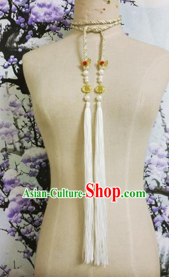 Chinese Ancient Handmade Golden Waist Accessories Hanfu Waist Strap Waistband for Women
