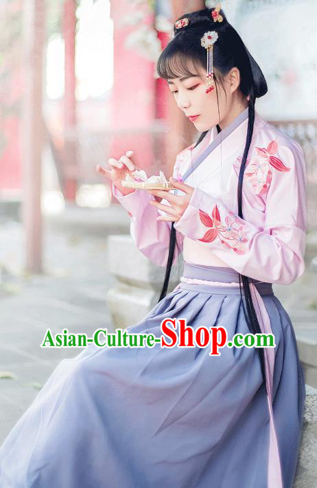 Chinese Ancient Palace Lady Hanfu Han Dynasty Imperial Concubine Queen Embroidered Historical Costumes