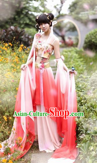 Chinese Ancient Geisha Dance Costume Tang Dynasty Palace Lady Hanfu Dress for Women