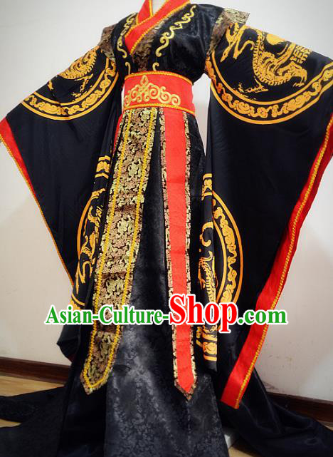 Chinese Ancient Palace Lady Hanfu Han Dynasty Imperial Concubine Queen Embroidered Historical Costumes