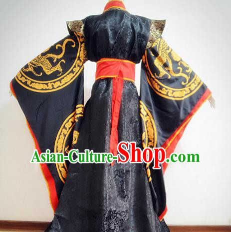 Chinese Ancient Palace Lady Hanfu Han Dynasty Imperial Concubine Queen Embroidered Historical Costumes