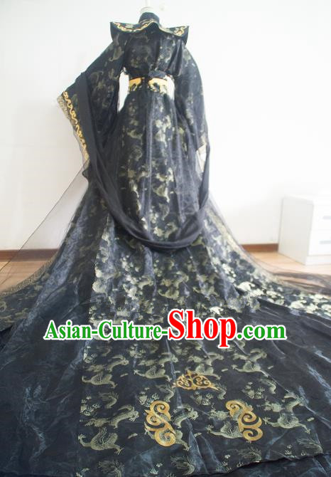 Chinese Ancient Palace Lady Hanfu Han Dynasty Imperial Concubine Queen Embroidered Historical Costumes