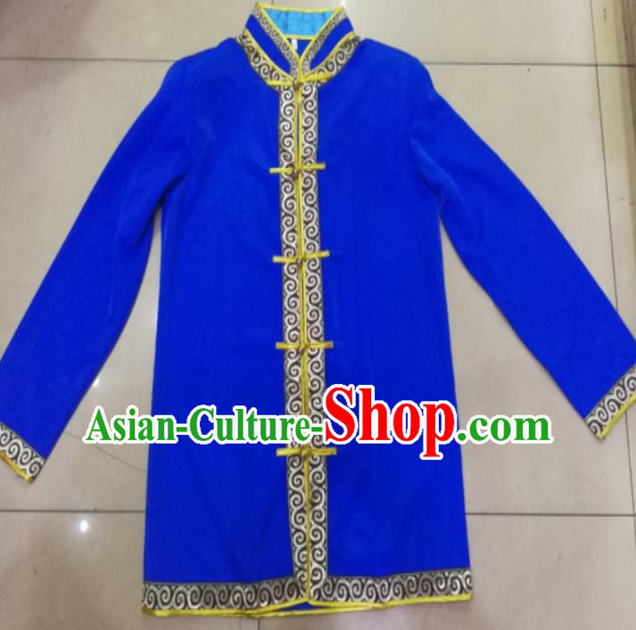 Chinese Traditional Ethnic Shirts Costume, China Mongolian Minority Folk Dance Clothing for Men