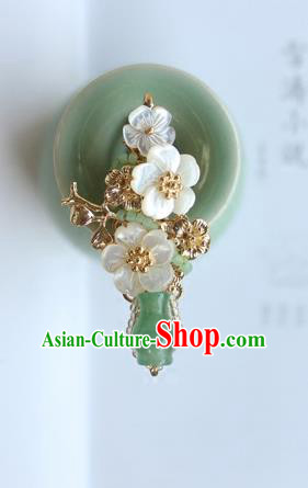 Chinese Ancient Handmade Palace Vase Hair Claw Hair Accessories Hanfu Tassel Hairpins for Women