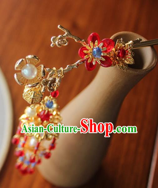 Chinese Ancient Handmade Palace Lantern Hair Clip Hair Accessories Hanfu Tassel Hairpins for Women