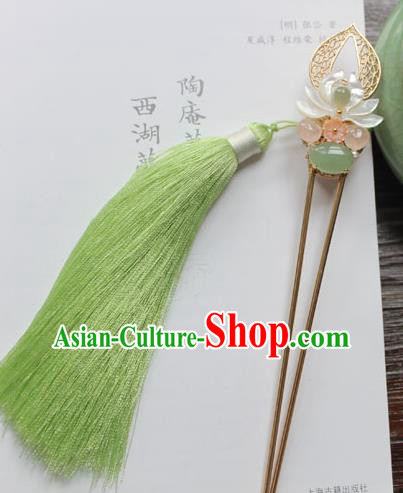 Chinese Ancient Handmade Lotus Hair Clip Hair Accessories Hanfu Hairpins for Women