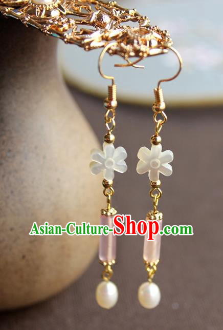 Chinese Ancient Handmade Classical Earrings Accessories Hanfu Eardrop for Women
