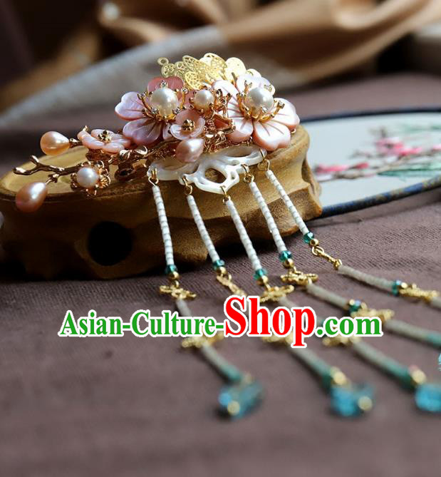 Chinese Ancient Handmade Tassel Step Shake Classical Hair Accessories Hanfu Butterfly Hairpins for Women