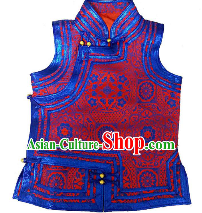 Chinese Mongol Nationality Vest Costume Traditional Mongolian Minority Dress for Women