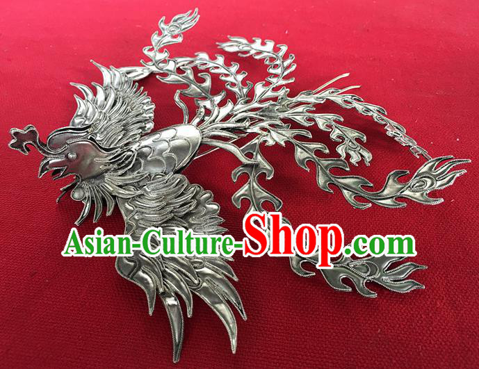 Chinese Traditional Miao Nationality Phoenix Hair Clip Hair Accessories Hairpins Headwear for Women