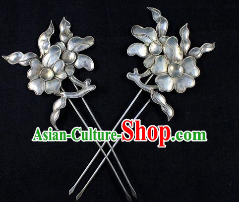 Traditional Chinese Miao Nationality Hanfu Butterfly Flower Hairpins Hair Accessories for Women