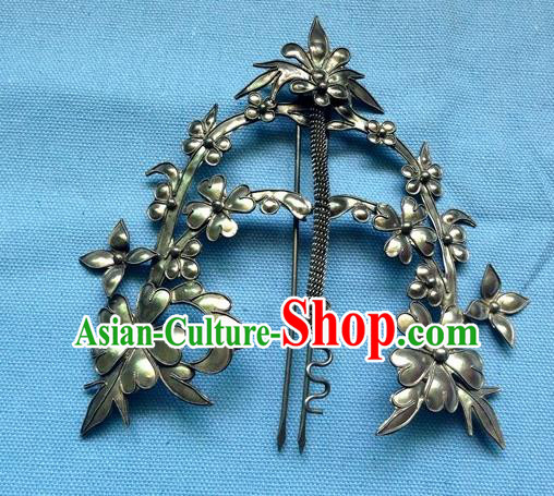 Chinese Traditional Miao Nationality Hair Accessories Hairpins Wedding Headwear for Women