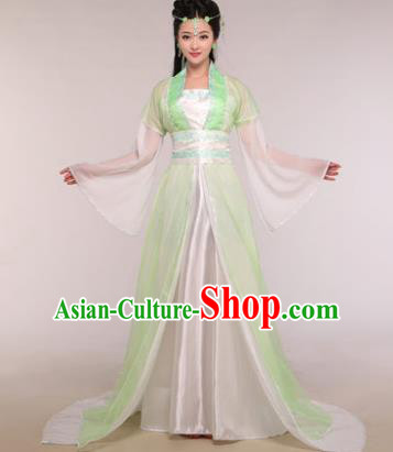 Traditional Chinese Ancient Fairy Costume Tang Dynasty Princess Green Hanfu Dress for Women