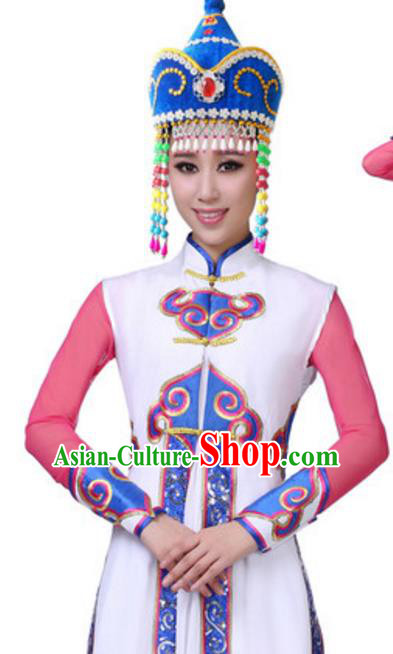 Traditional Chinese Yangge Fan Dance Folk Dance Ethnic Costume Classical Yangko Chorus Modern Dance Dress Halloween Clothing and Shoes