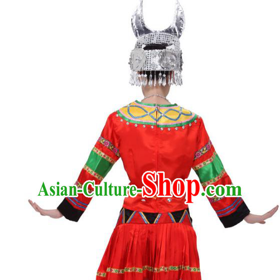 Traditional Chinese Yangge Fan Dance Folk Dance Ethnic Costume Classical Yangko Chorus Modern Dance Dress Halloween Clothing and Shoes