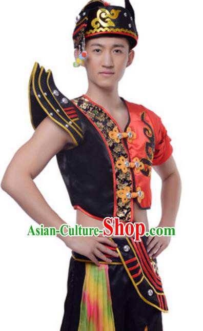 Traditional Chinese Yangge Fan Dance Folk Dance Ethnic Costume Classical Yangko Chorus Modern Dance Dress Halloween Clothing and Shoes