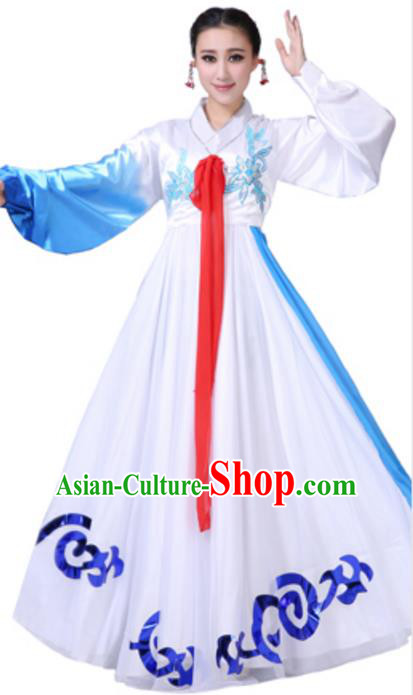 Traditional Chinese Korean Nationality Dance Dress, China Korean Minority Folk Dance Ethnic Costume for Women