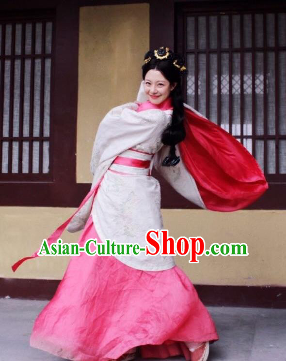 Traditional Chinese Ancient Costume Qin Dynasty Hanfu Clothing