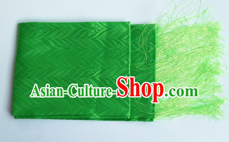 Traditional Chinese Zang Nationality Green Brocade Belts, China Tibetan Robe Waistband