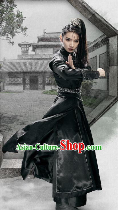 Chinese Ancient Female Swordsman Clothing Chivalrous Women Knight Historical Costume