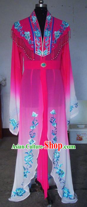 Chinese Traditional Beijing Opera Young Lady Costumes China Peking Opera Diva Rosy Dress for Adults