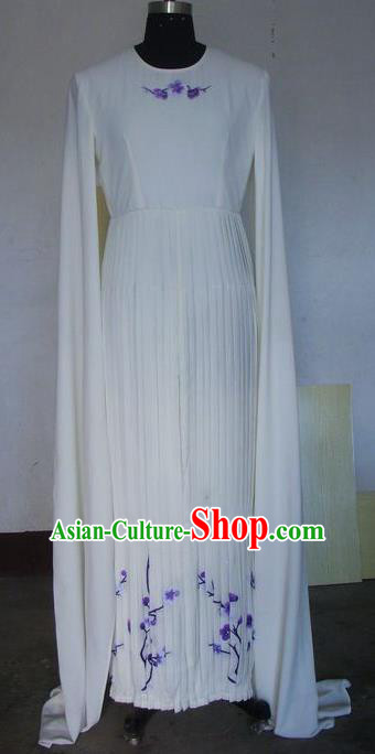 Chinese Traditional Beijing Opera Young Lady Costumes China Peking Opera Diva White Dress for Adults