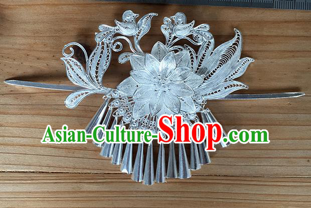 Chinese Traditional Ancient Princess Flower Tassel Hairdo Crown Hairpins Hair Accessories for Women